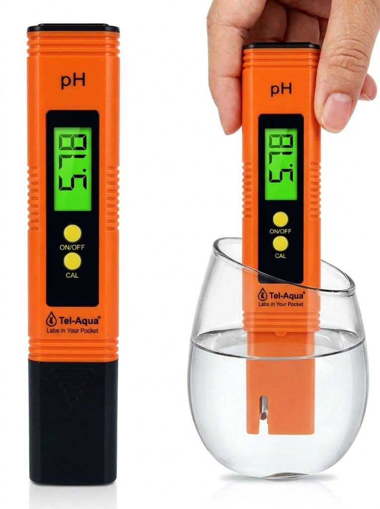 Tel-Aqua PH02 pH and temperature meter for fish ponds